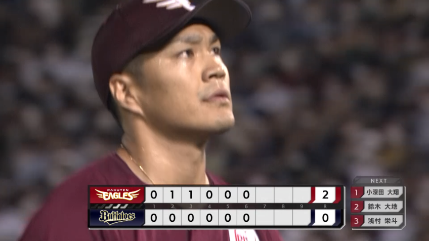 6回裏・E則本昂大 一打逆転ピンチを抑える!!