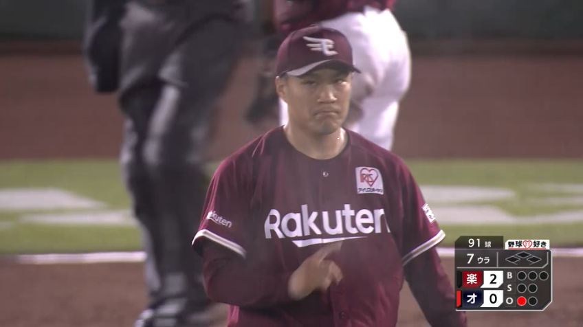 7回裏・E則本昂大 本日、10個目の三振を奪う!!