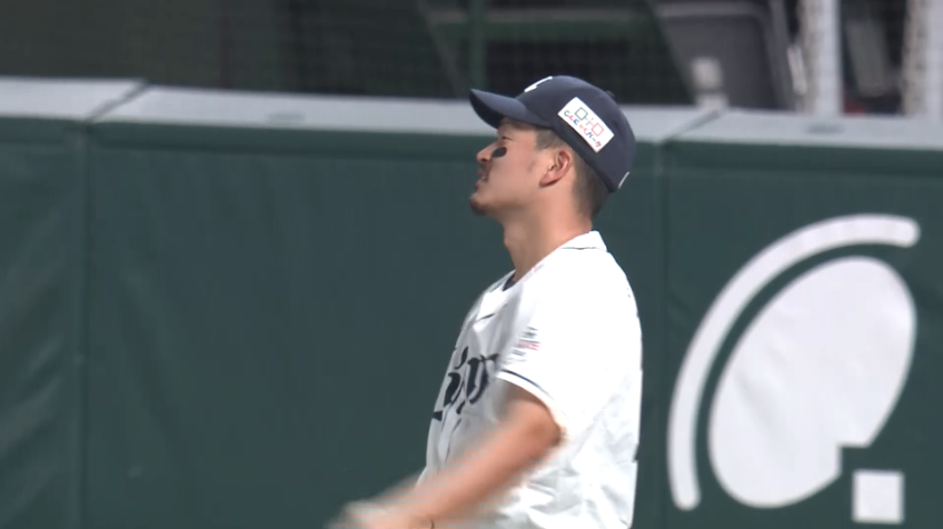 9回表・L川越誠司 ダイビングキャッチ!! 気合いを見せた!!