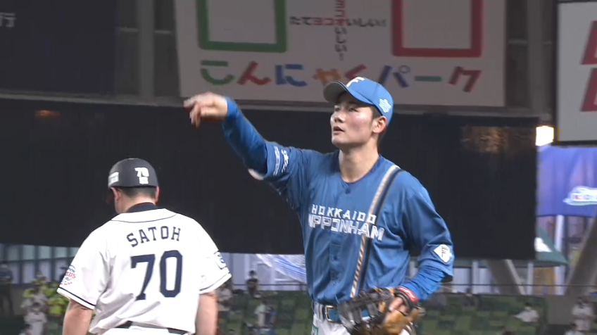 2回裏・F清宮幸太郎 強烈なライナーであっという間にダブルプレー!!