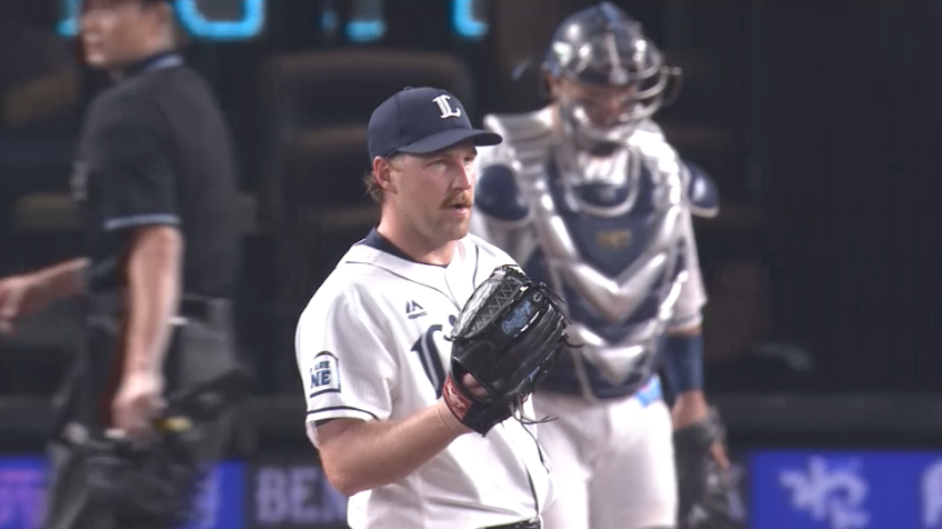 5回表・Lエンス 5回1被安打・無失点に抑える好投を見せた!!
