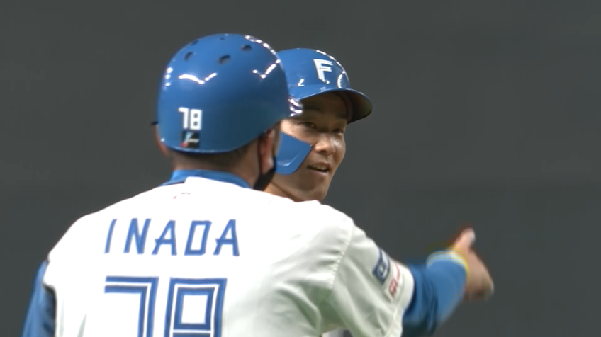 2回裏・F石井一成 右中間を破る先制タイムリー3ベースヒット!!