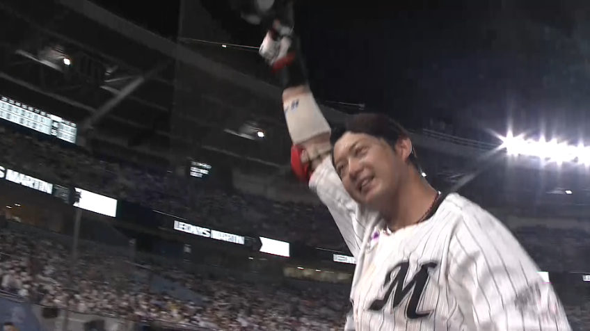 8回裏・M佐藤都志也 ストレートを完璧に捉える勝ち越しのソロホームラン!!
