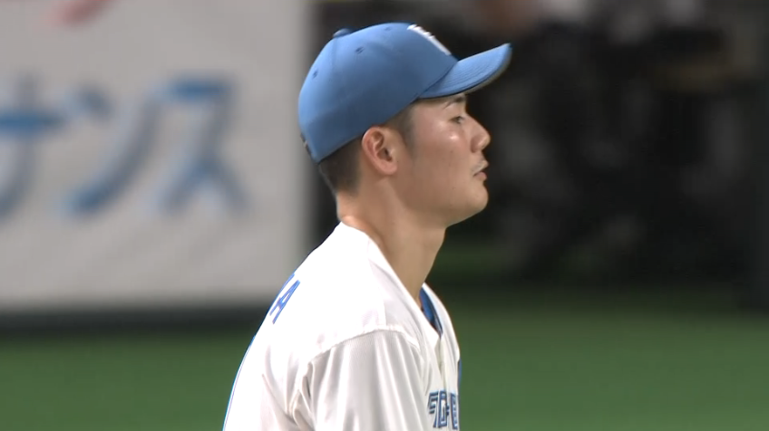 1回表・F清宮幸太郎 ナイスキャッチでダブルプレーを奪う!!