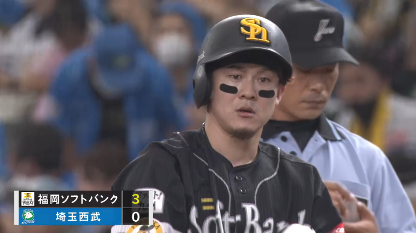 3回表・H牧原大成 レフトへのタイムリーヒットで貴重な追加点を奪う!!