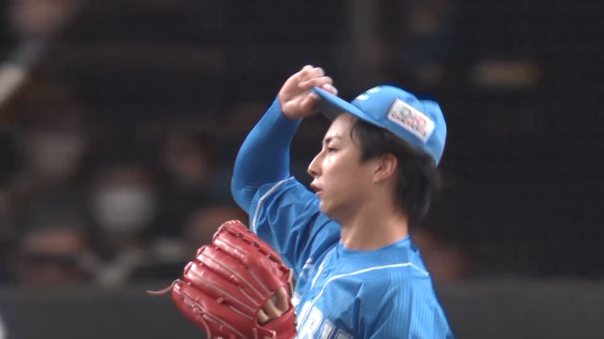 7回表・L森脇亮介 この回の先頭打者を見逃し三振に抑え、流れを持ち込む投球を見せる!!