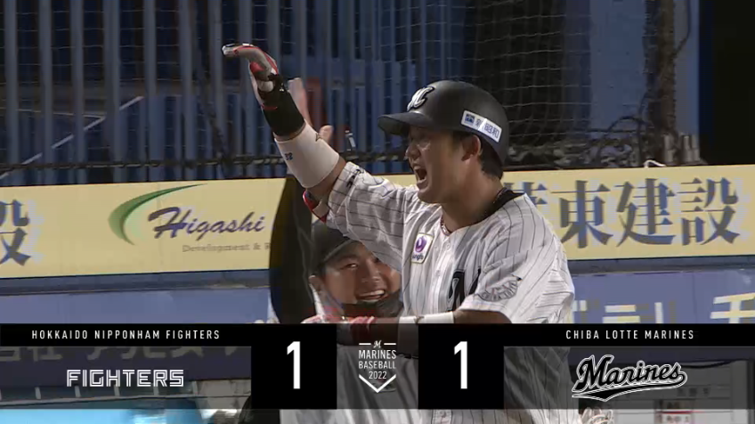 7回裏・M佐藤都志也 ライトスタンドへ第4号となる同点ソロホームラン!!