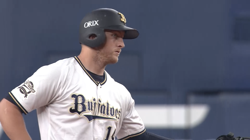 6回裏・Bマッカーシー すぐさま同点!! 1塁線を破るタイムリー2ベースヒット!!