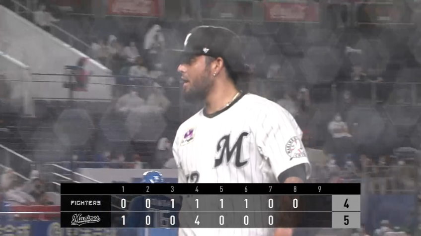 8回表・Mオスナ 一打同点のピンチを無失点で抑える!!