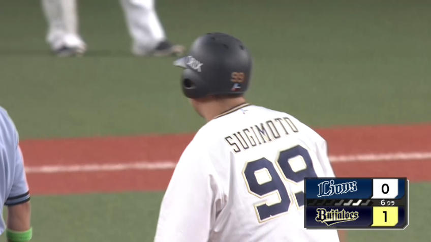 6回裏・B杉本裕太郎 ついに均衡が崩れる!! ライト線へのタイムリー2ベースヒットで先制に成功!!