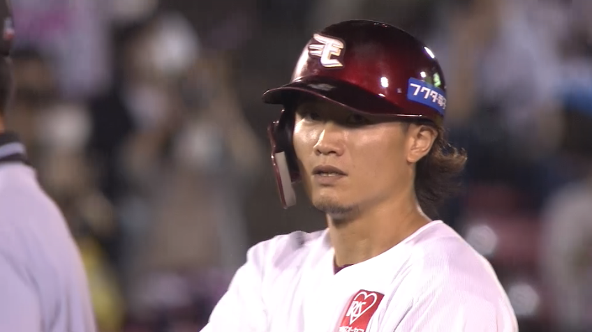 7回裏・E西川遥輝 右中間へタイムリー2ベースヒットを放ち、チームに追加点をもたらす!!