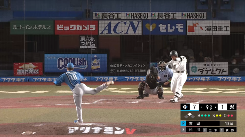 9回裏・F吉田輝星 今日は最終回を締める投球!! F田中瑛斗にプロ初勝利を届けた!!
