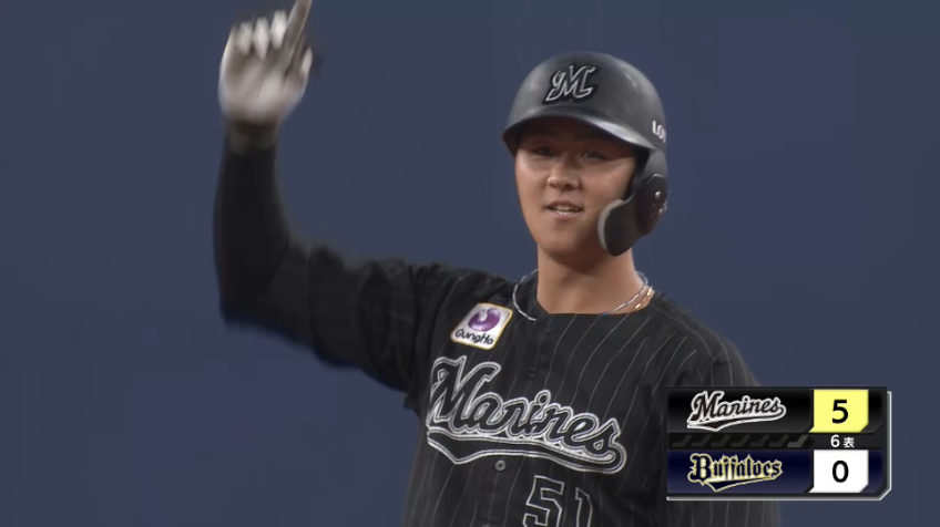 6回表・M山口航輝 2打席連続となるタイムリーヒットを放つ!!