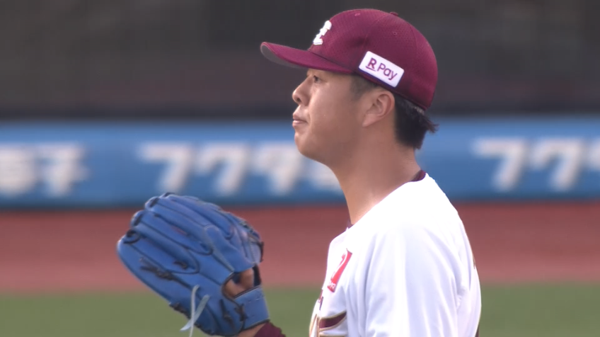 1回表・E松井友飛 本日プロ初登板初先発!! 初回いきなりプロ初奪三振を記録!!