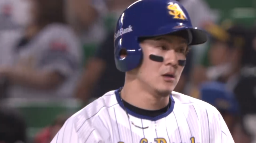 8回裏・H牧原大成 貴重な同点打!! 低めをうまくセンターへ弾き返す!!