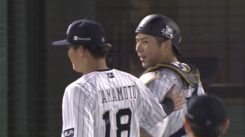 8回表・B山本由伸 8回11奪三振1失点の好投!! 多彩な変化球で三振の山を築く!!