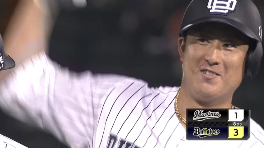 8回裏・B杉本裕太郎 初球を捉えた!! 貴重な追加点となるライトへのタイムリーヒット!!