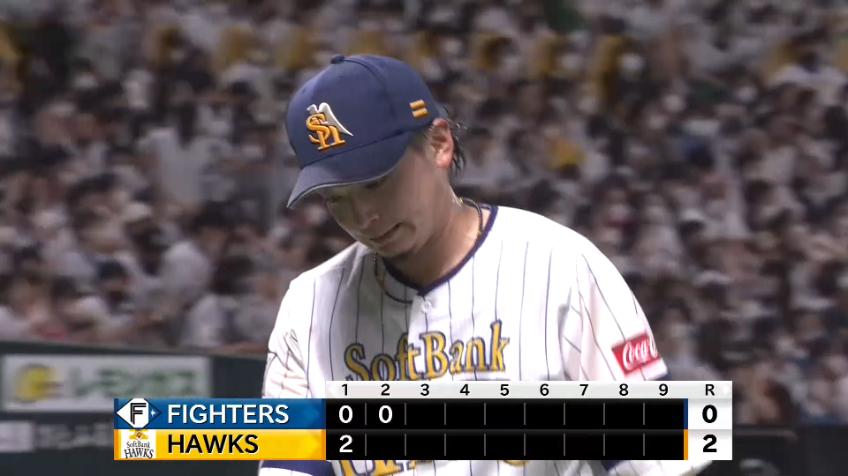 2回表・H東浜巨 ピンチを招くも2者連続三振で切り抜ける!!