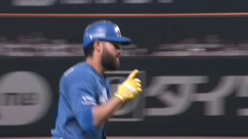 4回表・Fヌニエス 完璧に捉えた!! 同点の2ランホームランを放つ!!