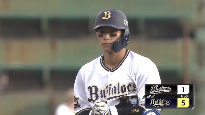 6回裏・B中川圭太 本日猛打賞!! 左中間を切り裂くタイムリー2ベースヒット!!