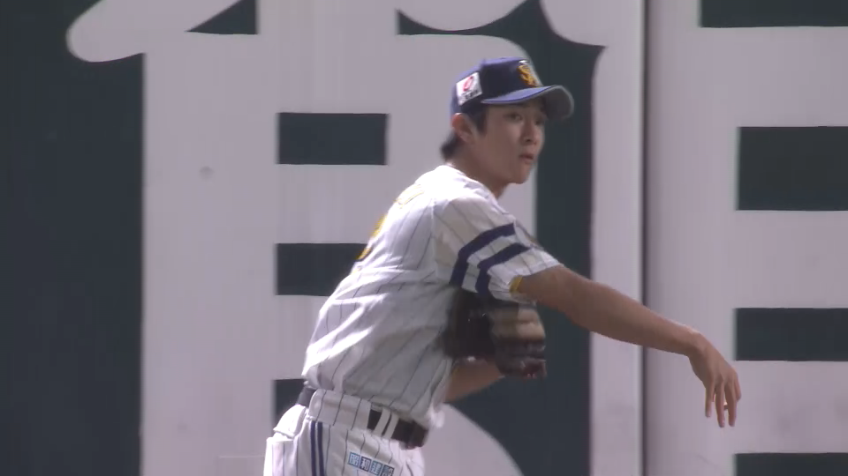 6回表・H柳町達 フェンスにぶつかりながらもジャンピングキャッチで出塁を許さない!!