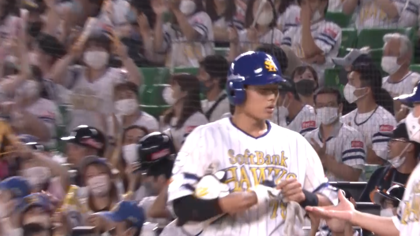 7回裏・H渡邉陸 チャンスを逃さない!! 変化球を上手くライト前へ運ぶタイムリーヒット‼