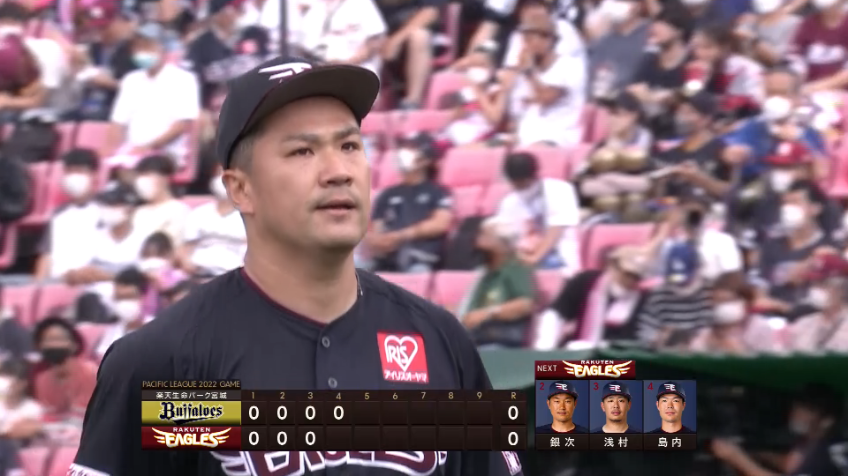 4回表・E田中将大 ピンチの場面で空振り三振を奪い、無失点で切り抜ける!!