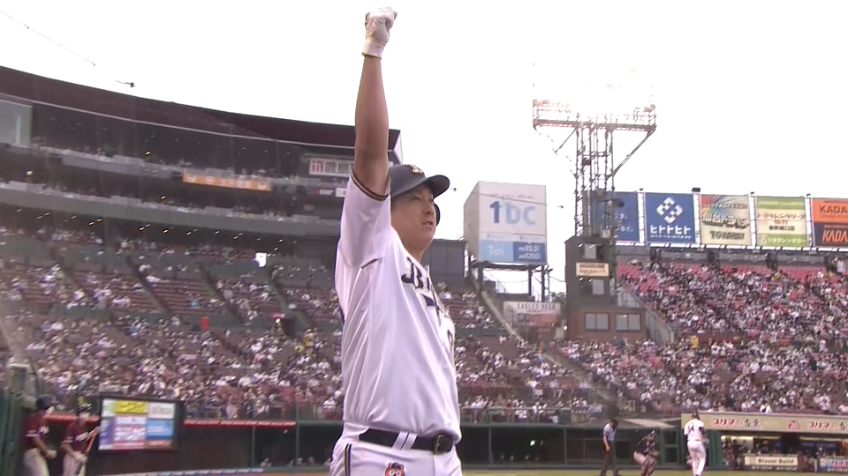 8回表・B杉本裕太郎 反撃開始となるライトスタンドへの2ランホームラン!!