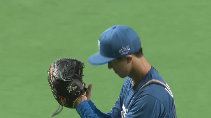 6回表・F上沢直之 素早い打球反応!!