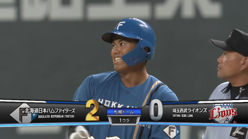 1回裏・F今川優馬 復帰後初打席でタイムリーヒットを放つ!!