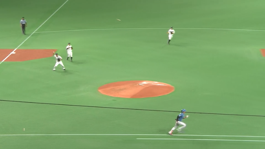 3回裏・L平井克典 好フィールディングで出塁を許さない!!