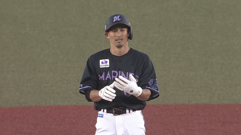5回裏・M荻野貴司 球団史上5人目の快挙!! 通算250盗塁を記録する!!