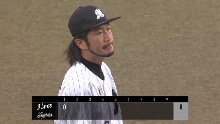 1回表・M石川歩 多彩な球種で奪三振!! 初回を3者凡退に抑える!!