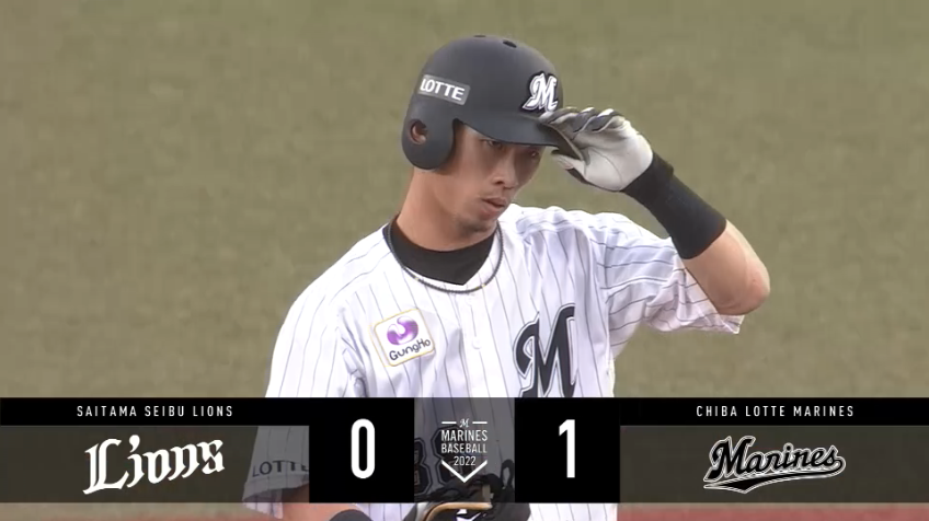 1回裏・M高部瑛斗 1,2番で先制点!! 左中間へタイムリー2ベースを放つ!!