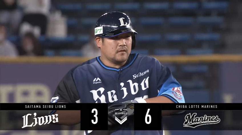 7回表・L中村剛也 反撃開始となるタイムリー2ベースを放つ!!