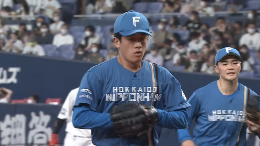 8回裏・F北山亘基 緩急自在のピッチング!! きっちり3者凡退に抑える!!