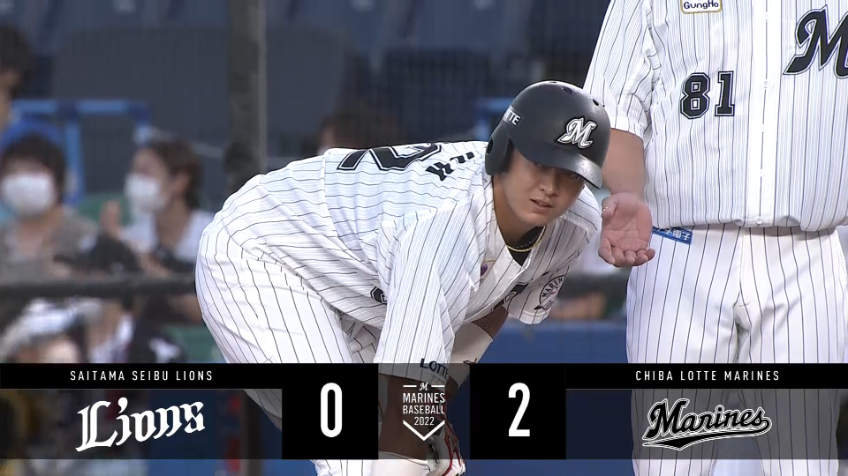 1回裏・M佐藤都志也 外野の前にポトリと落ちるタイムリーヒット!!