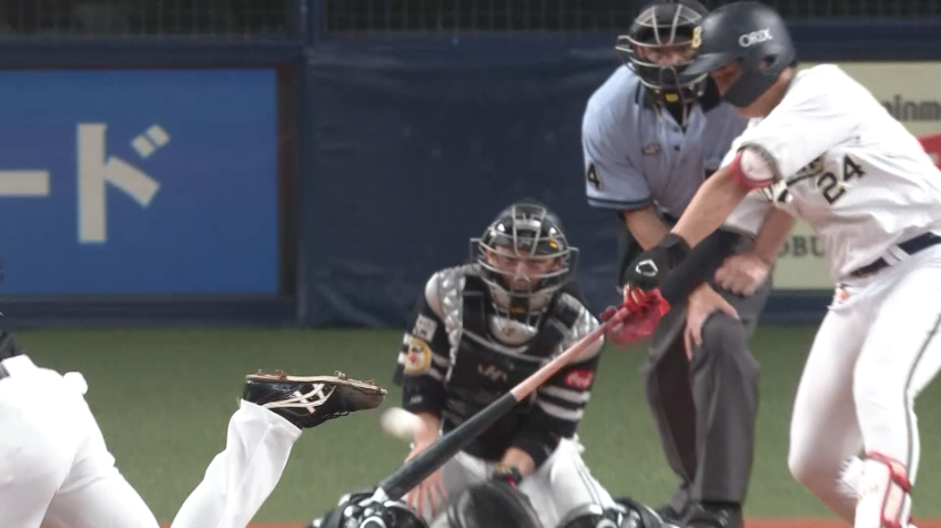 3回裏・B紅林弘太郎 上手く拾ってセンター前へタイムリーヒットを放つ!!