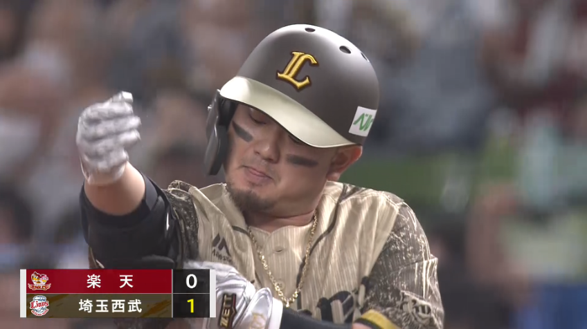 1回裏・L森友哉 レフトへの先制タイムリー!!