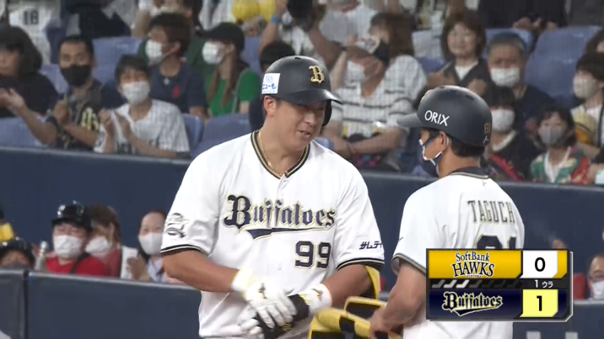 1回裏・B杉本裕太郎 センター前への先制タイムリーヒットを放つ!!