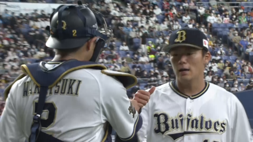 8回表・B山本由伸 セカンドゴロに打ち取り、8回9奪三振無失点の完璧な投球を見せる!!