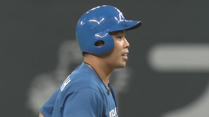 9回裏・F近藤健介 ライト線へタイムリー2ベースヒットを放つ!!