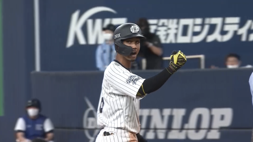 3回裏・B宗佑磨 初球を捉え、センターへ先制タイムリーヒットを放つ!!