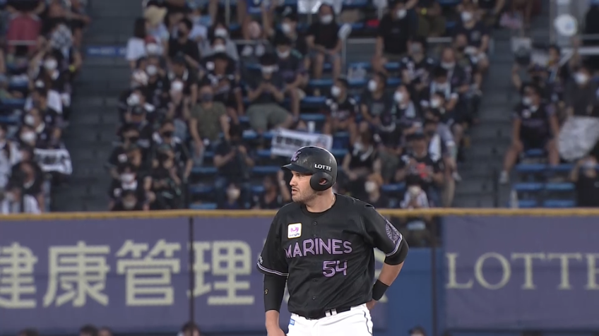 5回裏・Mレアード 勝ち越しに成功!! レフトにタイムリー2ベースヒットを放つ!!