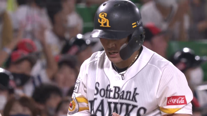 7回裏・H甲斐拓也 右中間を深々と破る2点タイムリー3ベース!!