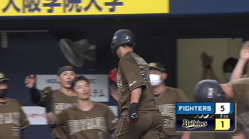 7回裏・B紅林弘太郎 ソロホームランを放ち反撃の狼煙をあげる!!