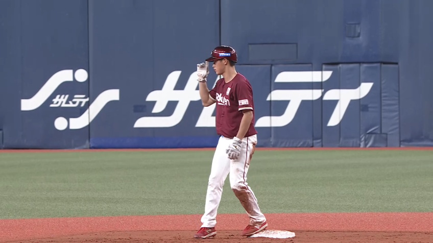 7回表・E辰己涼介 4年目にして3回目の2桁盗塁!! 今季10個目となる盗塁を成功させる!!