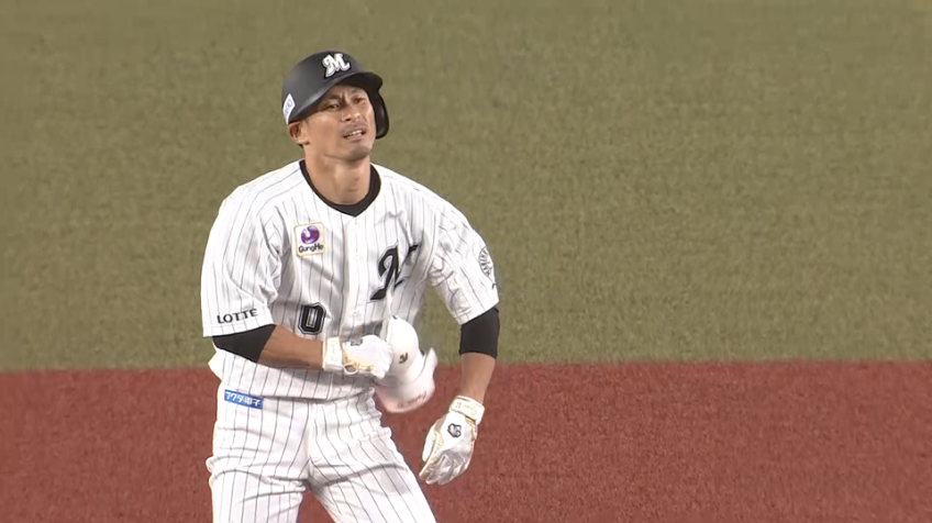 3回裏・M荻野貴司 自慢の俊足で2塁への好走塁を見せた!!