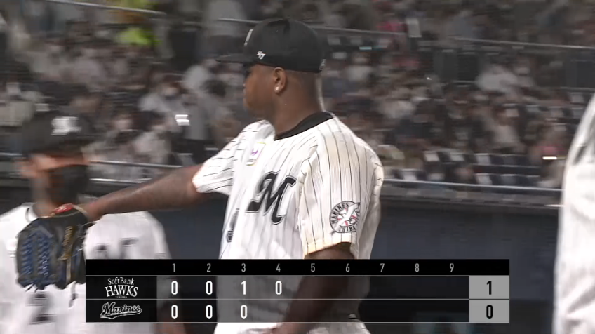 4回表・Mロメロ 一打同点の場面を無失点に抑える!!