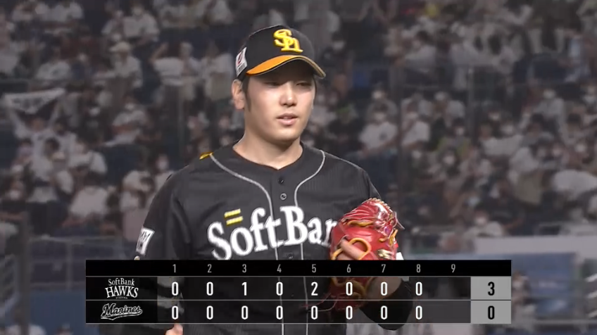 8回裏・H石川柊太 8回117球9奪三振無四球無失点の素晴らしい投球を見せた!!